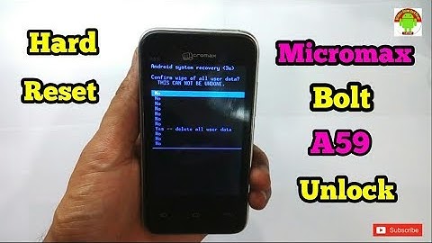 Micromax Bolt A59 Hard Reset,All Lock Remove Solution