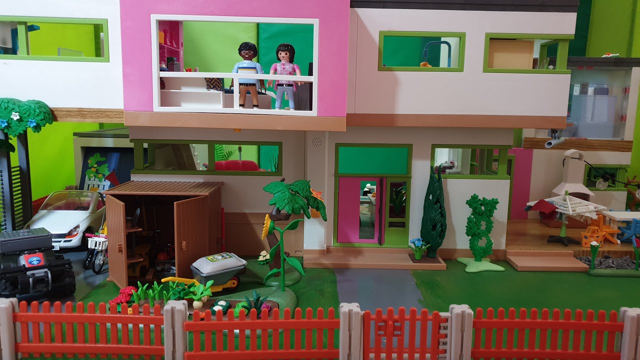 Aménagement de la maison moderne Playmobil 5574 - Film Playmobil