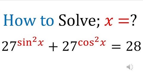 A Nice Olympiad Trigonometric Exponential Equation