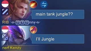 KENZY Gusion. TEAMMATE Shocked (TRASH JUNGLE)