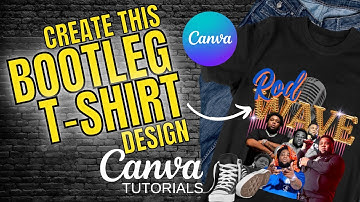 How to design a vintage style bootleg rap tshirt, Canva tutorial, Rod Wave