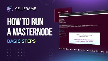 How to run a master node. Basic steps