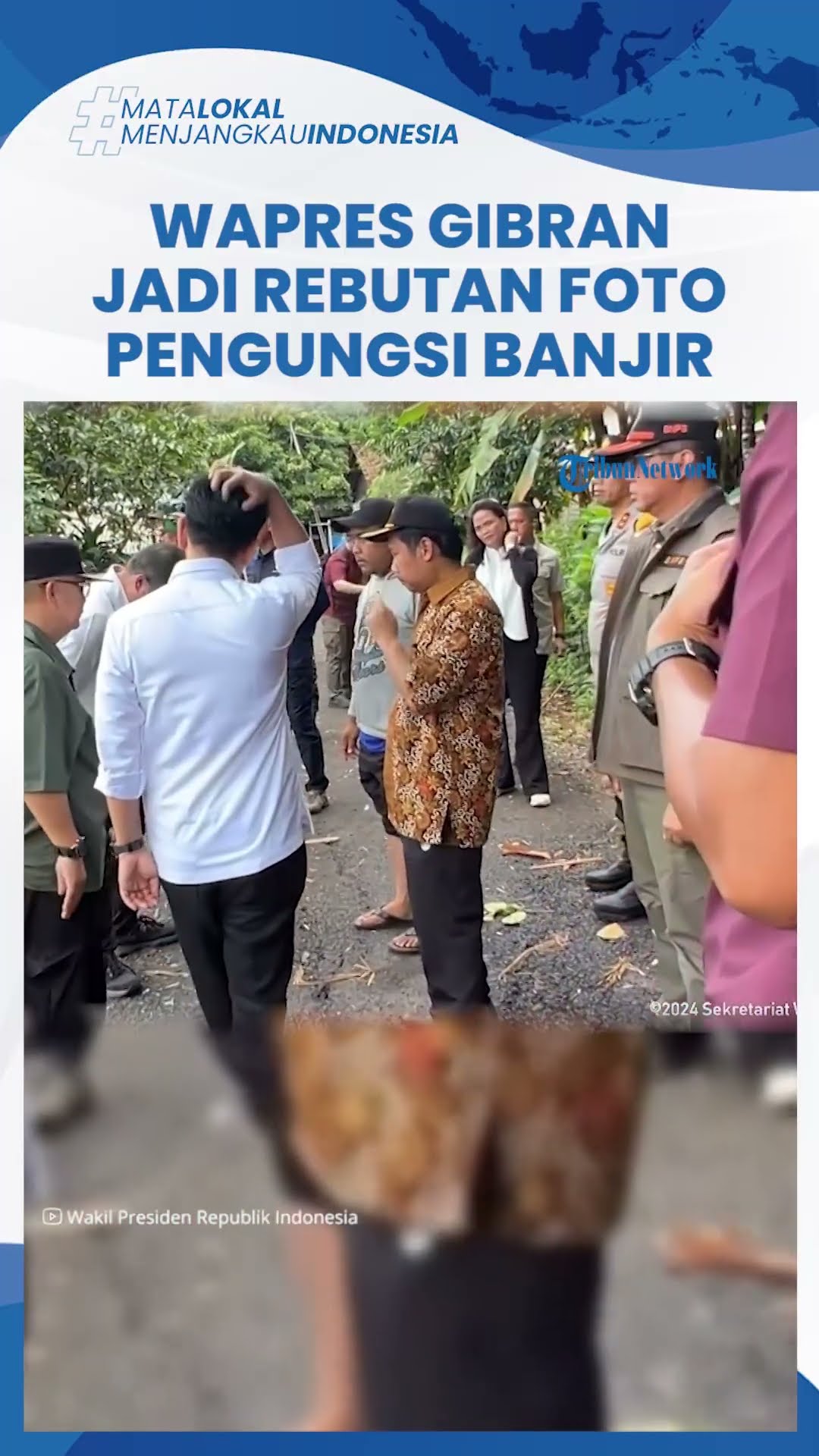 Wapres Gibran Jadi Rebutan Foto Pengungsi Banjir Bandang di Sukabumi, Warga sampai Berdesak-desakan