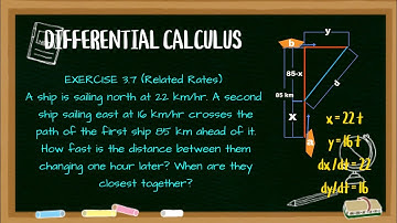 Differential Calculus (Feliciano and Uy) Exercise 3.7_Related Rates_Ships Velocity and  Time