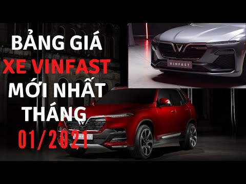 Bảng giá xe Vinfast tháng 01_2021 mới nhất - Duy Anh Web