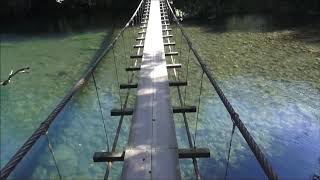 Puentes colgantes sobre el Río Sil. El Bierzo