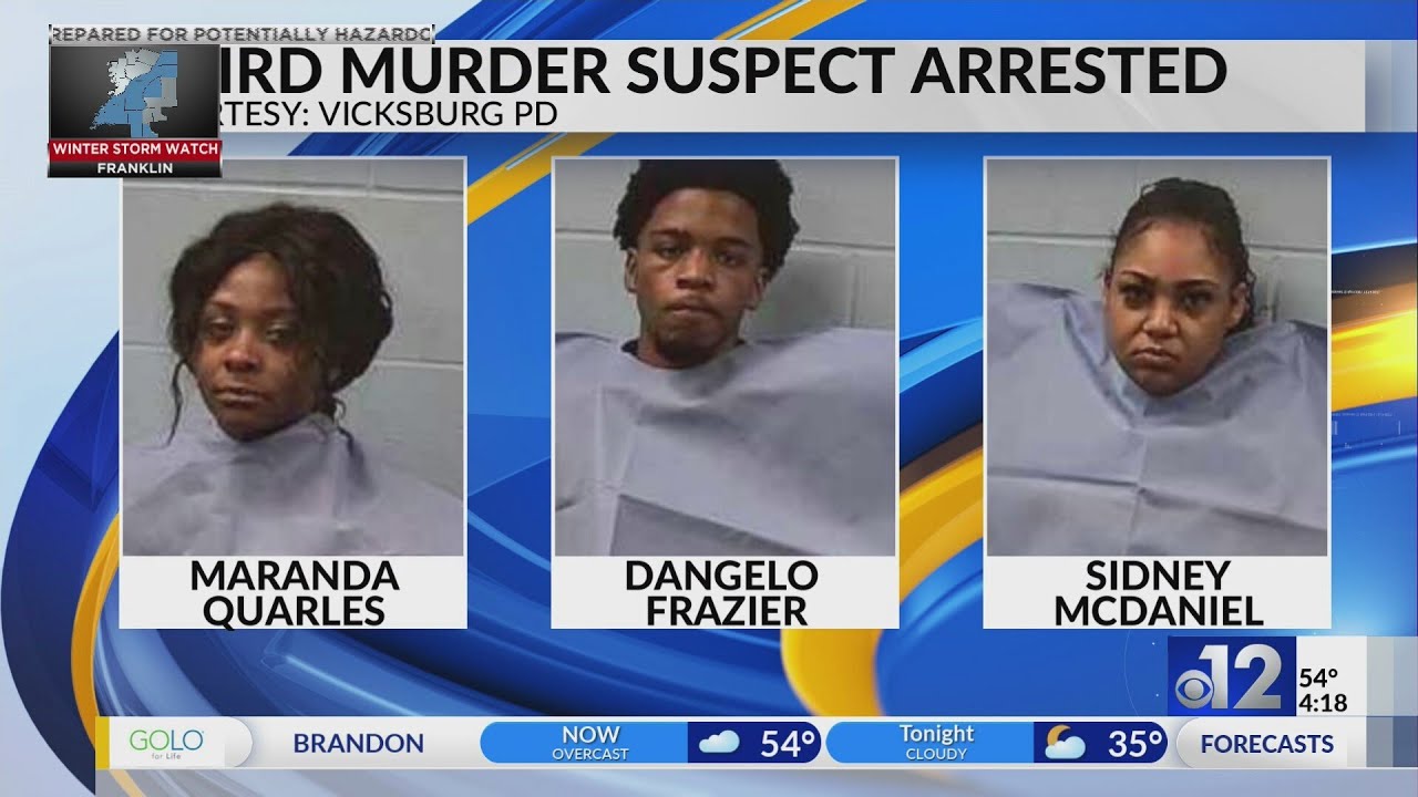 Third suspect arrested in Vicksburg homicide case