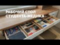 Рабочий стол студента-медика I Учебная зона у окна I Организация рабочего стола