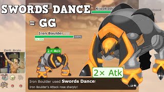 SWORDS DANCE ON IRON BOULDER = GG! (Pokemon Showdown Random Battles)