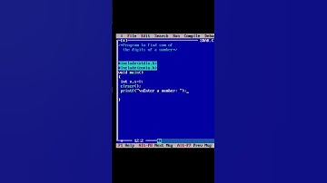 C Program to find sum of the digits of a number