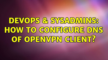 DevOps & SysAdmins: How to configure DNS of OpenVPN client?
