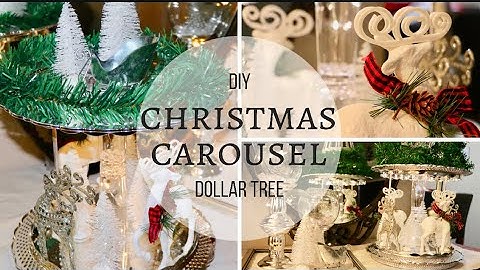 DIY DOLLAR TREE CHRISTMAS CAROUSEL