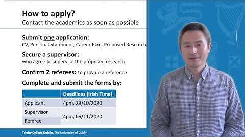 IRC Postgraduate Online Information Session - School of Physics, Trinity College Dublin