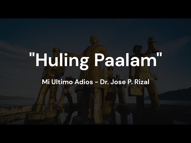 Huling Paalam By Dr. Jose P. Rizal class=