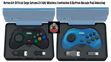 Retro-bit Official Sega Saturn 2.4 GHz Wireless Controller 8-Button Arcade Pad by Retro-bit Unboxing