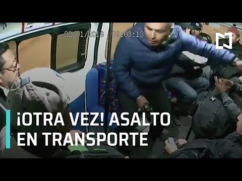 Video capta asalto en transporte público del Edomex - Las Noticias con Danielle