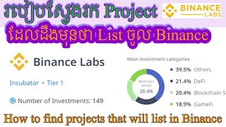 របៀបស្វែងរក Project ដែលដឹងមុនថា List ចូល Binance /How to find project that will list in Binance