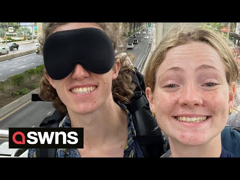 Brother climbs Thai mountain blindfolded to find out what his blind sister faces everyday  | SWNS