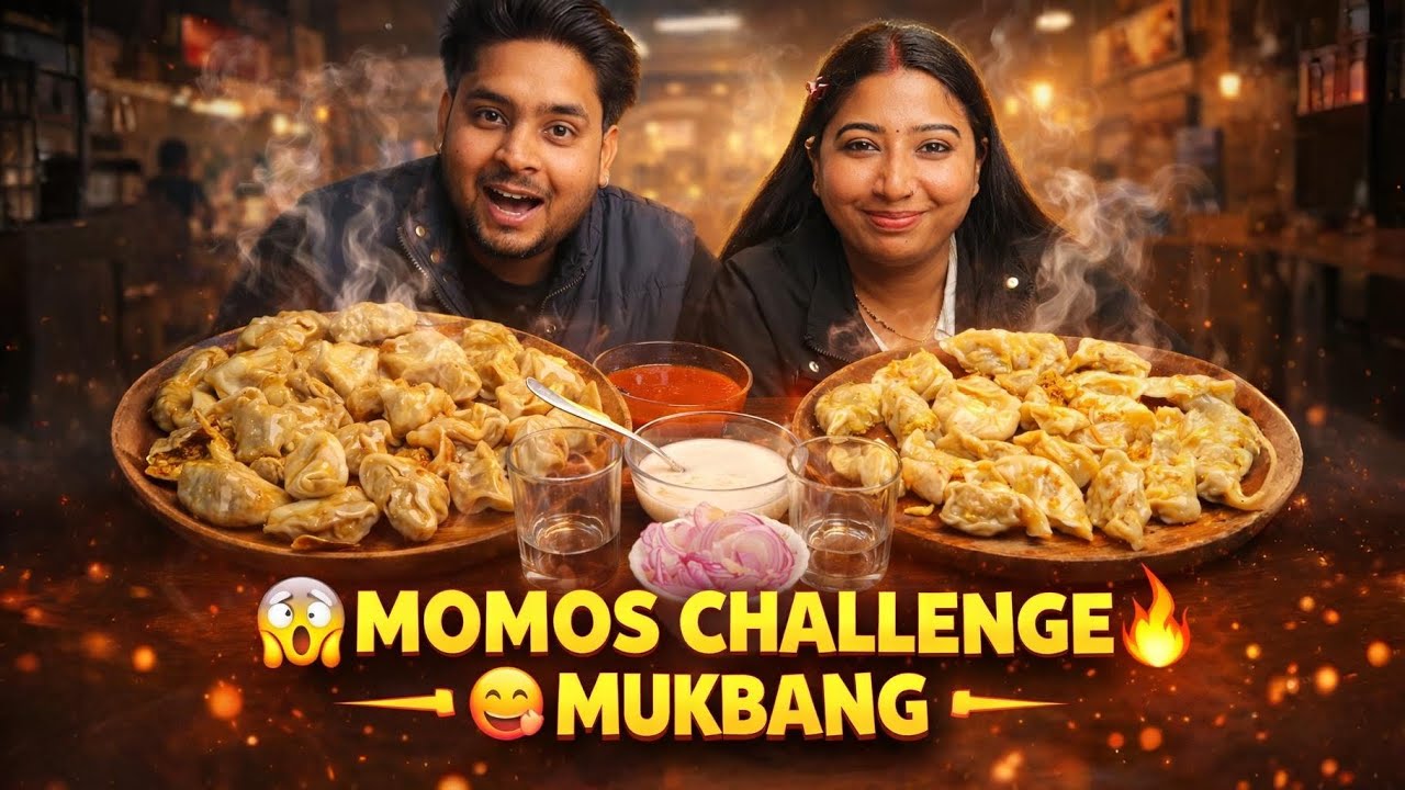 ASMR Eating 50 Momos Eating Challenge