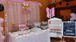 Mesa de dulces para Baby Shower, Minnie, Candy Bar