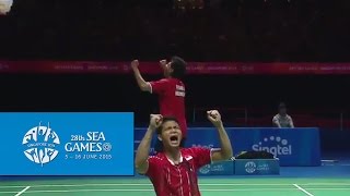 Badminton Mens Doubles Gold Medal Match | 28th SEA Games Singapore 2015
