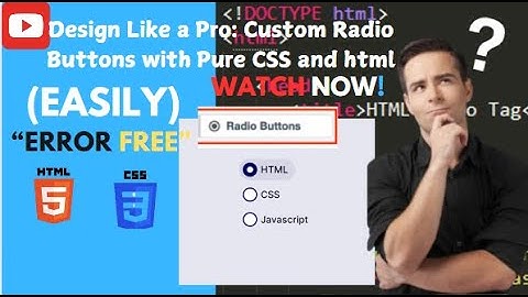 ||How to create custom Radio Buttons|| with Pure CSS and html|| just in mins|| click now!😫🤯|#game