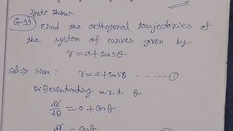 Find the orthogonal trajectories of the system of curves given by r=a+sin5θ.