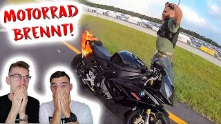 Sein Motorrad fängt an zu brennen?! | Blackout reagiert