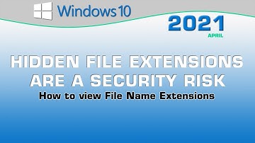 Hidden File Extensions are a Security Risk