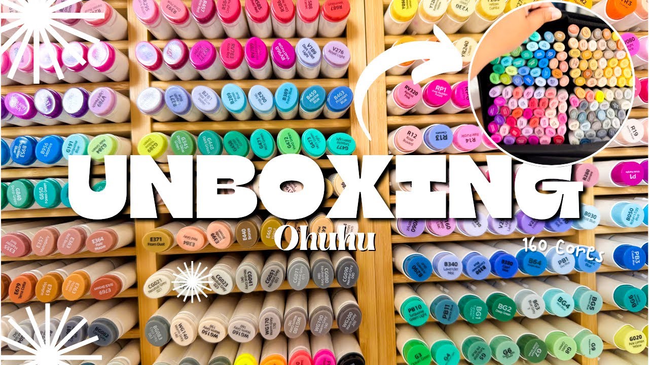 Unboxing dos meus novos MARCADORES DA OHUHU | Colorindo comigo - Thais Noronha