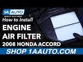 How to Replace Engine Air Filter 2003-17 Honda Accord