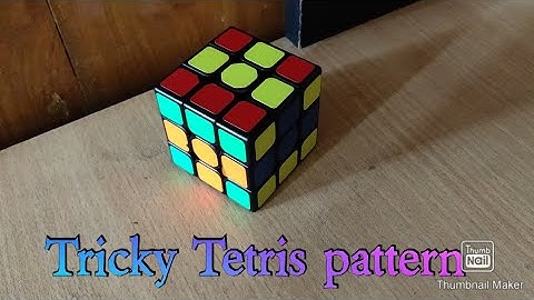 "Tricky Tetris" pattern making and using on 3x3 Rubik