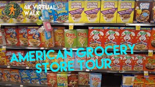 What is an American Grocery Store like? - 4K Virtual Walk