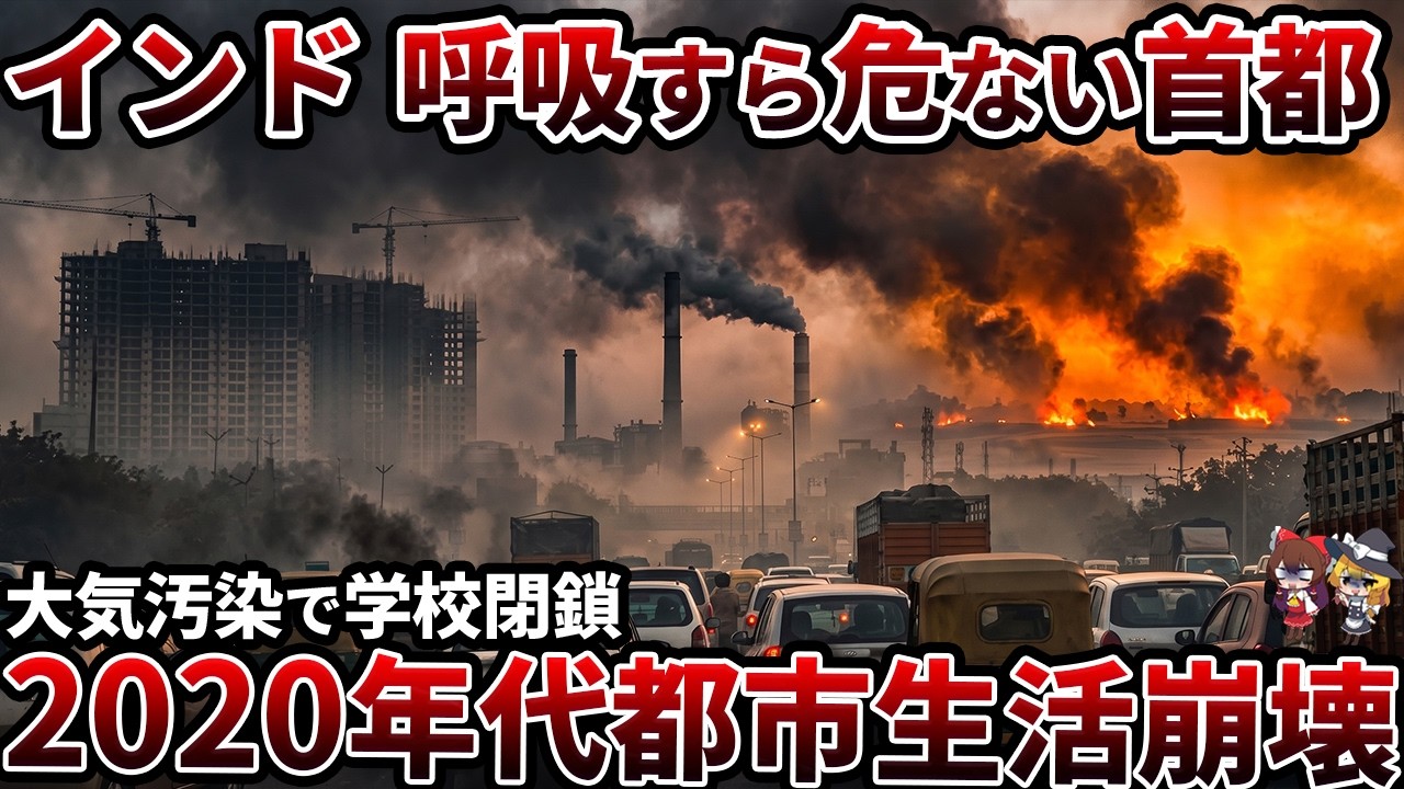 【世界最悪の汚染】呼吸するだけで寿命が縮む街。ゴミとスモッグに溺れる首都の残酷な真実【ゆっくり解説】