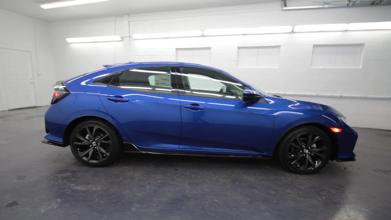 2017 Honda Civic Sport | Aegean Blue Metallic | HU402811 | Seattle | Renton - YouTube