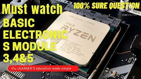 VTU basic electronics previous years important question 18Eln14/24