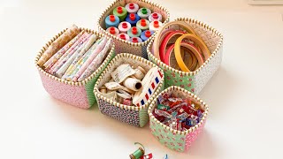 How to sew Fabric Organizer Set | DIY Storage Organizer | Fabric Bin