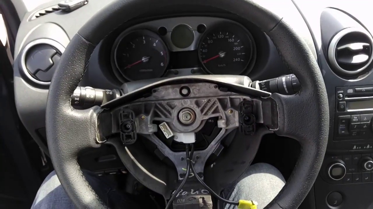 Nissan Xtrail Qashqai Airbag steering wheel removal