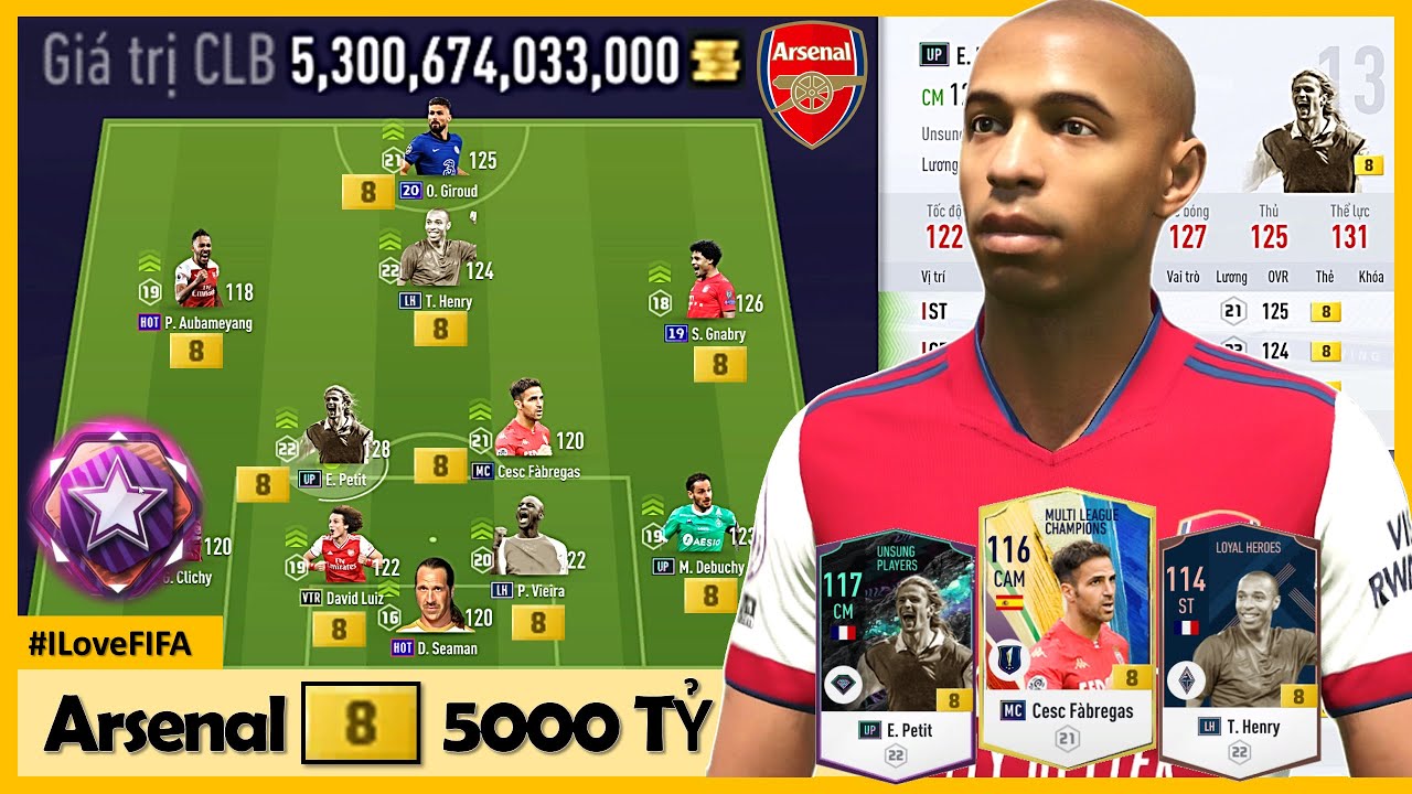 Hành Trình Leo Rank THÁCH ĐẤU Cùng Đội Hình ARSENAL 5000 Tỷ Với HENRY, FABREGAS & PETIT UP +8