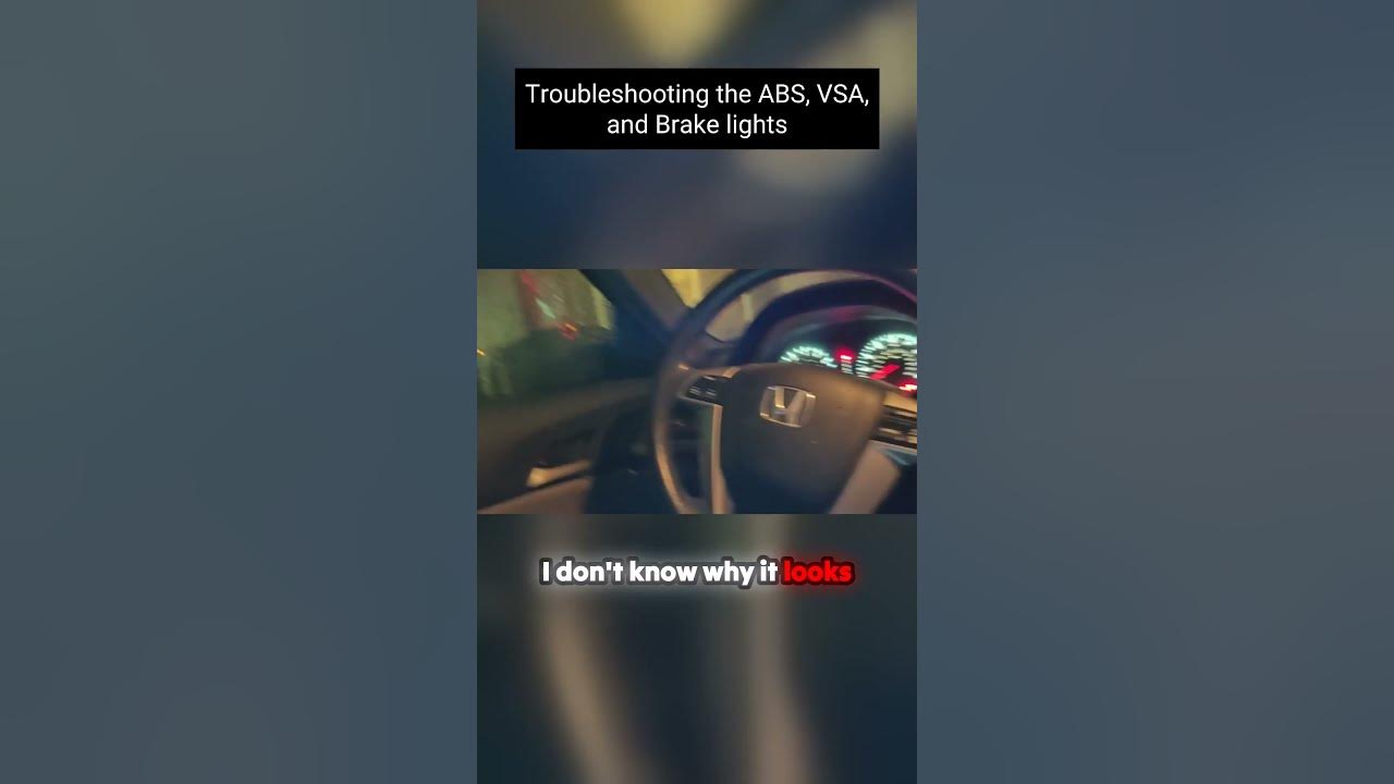 Diagnosing ABS, VSA, and Brake Lights on 09 Honda Accord | Code U0122