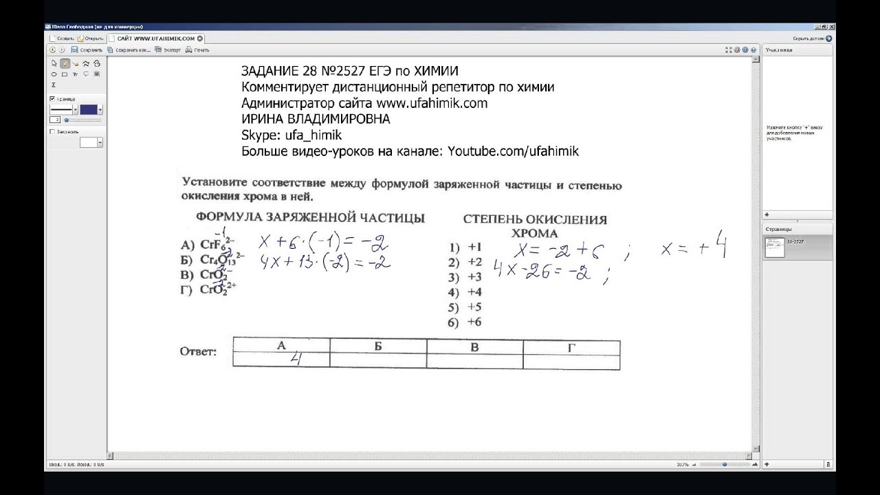 ⁣СТЕПЕНЬ ОКИСЛЕНИЯ ХРОМ ИОНЫ ЗАРЯД ОГЭ Задание 4, 14, 20 ЕГЭ Задание 4, 28, 36 ХИМИЯ 2016 Репетитор