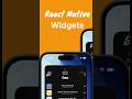 How React Native Widgets work ?