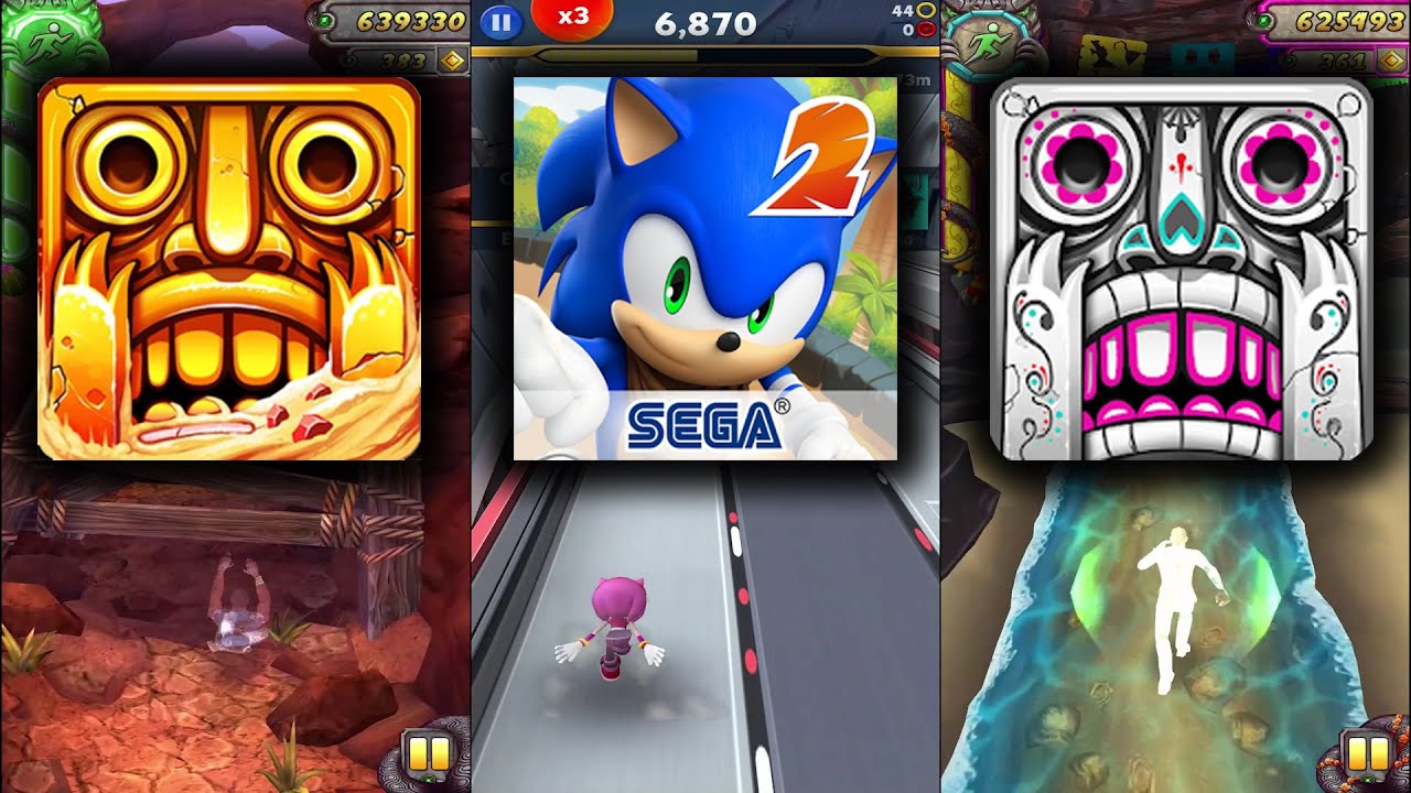 Temple Run 2 Blazing Sands Vs Sonic Dash 2 Sonic Boom Vs Temple Run 2 ...