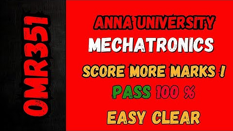 Mechatronics important questions OMR351 💯 Pass | Score More Marks #mostexpectedquestions