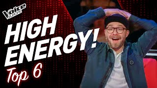 The MOST ENERGETIC Blind Auditions on The Voice! | TOP 6 (Part 2)