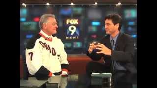 Steve Hahn talks with Jeff Passolt for "Hockey in the Park"