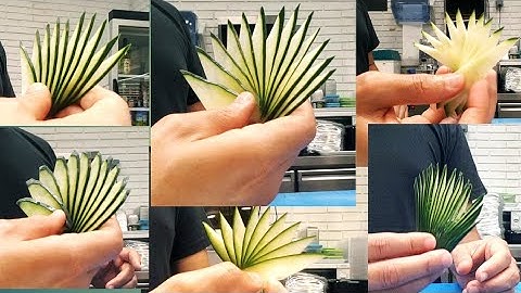 How To Cut Cucumber Fan for Sushi and Sashimi Decoration