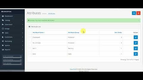 Opencart Extension Delete Unused Attributes and Attribute Groups