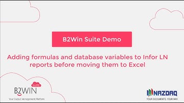 From ERP to Excel: Adding Formulas and Database Variables to an Existing Report (Infor LN)