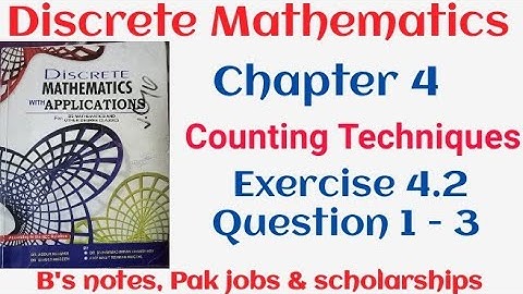 Discrete Mathematics by Dr. Abdur Rehman & Shahid Mubeen | chapter 4 Exercise 4.2 question 1-3 |